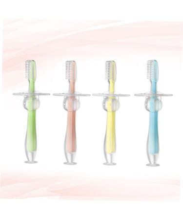 Minkissy 4-Piece Infant Training Toothbrush Set - Baby & Toddler Finger Toothbrushes for Gentle Oral Care - Buy Online on GoSupps.com