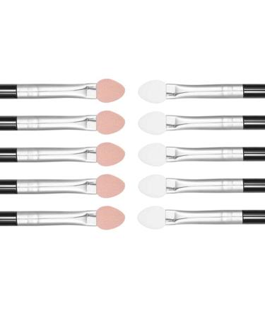 Buy Two-Color Rubber Cotton Eye Makeup Brushes - 10 PCS Sponge Applicator & Oval Tipped Eyeliner Brush for Flawless Eyeshadow | International Shipping Available - Buy Online on GoSupps.com