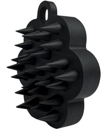 Scalp Brush & Shampoo Massager | Silicone Shower Hair Brush for Growth - Unisex Black Design - Buy Online on GoSupps.com