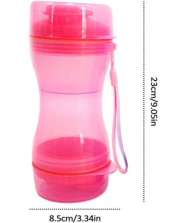 Lambo Dog Travel Water Bottle - Leakage-Proof Portable Puppy Dispenser for Hiking Traveling and Camping | Double Seal Outdoor Dog Water Cup in Rosa - Buy Online on GoSupps.com