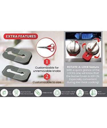 Vadiff Silicone Gas Stove Child Safety Knob Locks | Oven Knob Guard (5 Pk) (Blue) - Buy Online on GoSupps.com