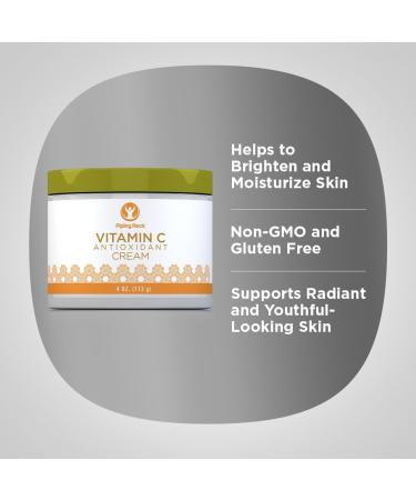 Piping Rock Vitamin C Cream 4oz - Dark Spot Masker for Face Skin & Eyes | Paraben-Free SLS-Free Fragrance-Free - International Shipping - Buy Online on GoSupps.com