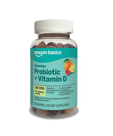 Amazon Basics Probiotic with Vitamin D Gummy 80 Count