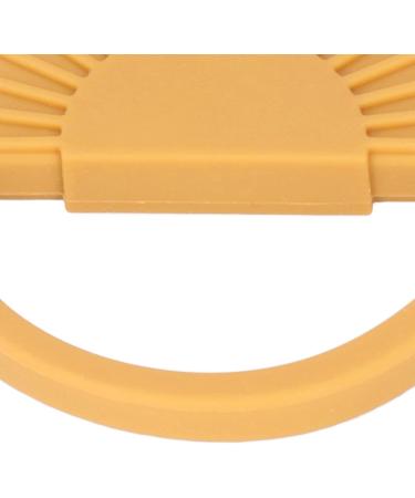 Garosa Baby Silicone Teether Toy - Easy to Hold Semi Circular Sun Teething Toy - Infant Molar Teether for Soothing Teething Discomfort - Yellow - Buy Online on GoSupps.com