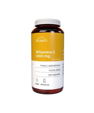 Vitaler's Vitamine C 1000 mg - 120 g lules Vegan 4 mois de suppl mentation sans conservateur composition pure
