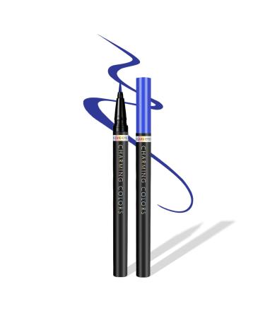 Music Flower Coloured Eyeliner Waterproof and Smudge-Proof Liquid Eyeliner Pencil Multiple Colour Options Flexible Pencil for Easy Control Ocean Blue