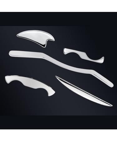 304 Stainless Steel Gua Sha Massage Tool Set - 5 Pieces for Muscle & Myofascial Pain Relief - International Shipping Available - Buy Online on GoSupps.com