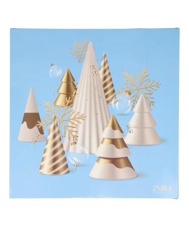BriConti ZMILE COSMETICS Beauty Advent Calendar 3D Christmas Trees 24 surprises for making up and styling in the traditional door Advent calendar with vegan cosmetics