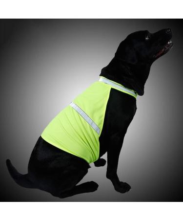 Buy Villcase Reflective Safety Vest for Dogs | High Visibility Breathable Summer Clothing | Fluorescent Yellow Size L | Ideal for Walking Running Hiking - Buy Online on GoSupps.com