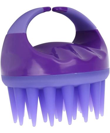 Manual Head Massager Brush - Silicone Scalp Massage Brush for Hair Root Cleaning & Care (Purple) - International Shipping - Buy Online on GoSupps.com