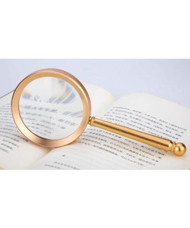 Magnifying Glass 20X Elderly Reading HD Student High Magnification Portable Hand-held Magnifying Mirror Large Diameter Household Reading A Newspaper Warm as Ever Silver Large - Buy Online on GoSupps.com