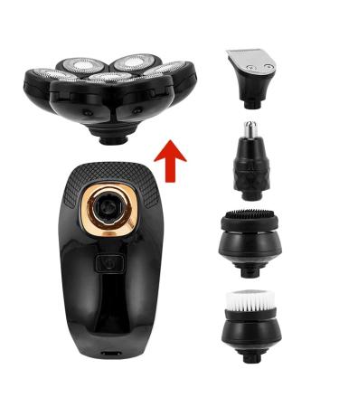 5-in-1 Electric Head Shaver for Bald Men - 7 Blades Waterproof & Rechargeable Perfect for Nose Hair Trimming - Buy Online on GoSupps.com