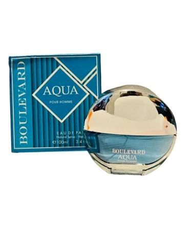 BOULEVARD AQUA Pour Homme For Men Cologne EDP 3.4 fl.oz.
