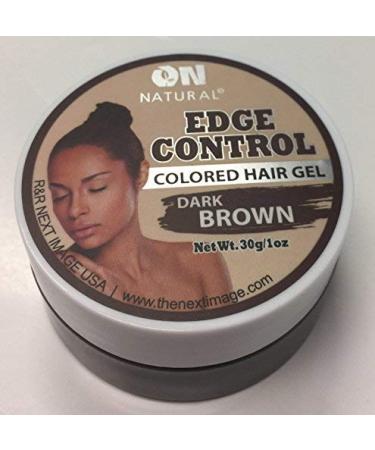 On Natural Edge Control Hair Colored Gel  Dark Brown  1 Ounce