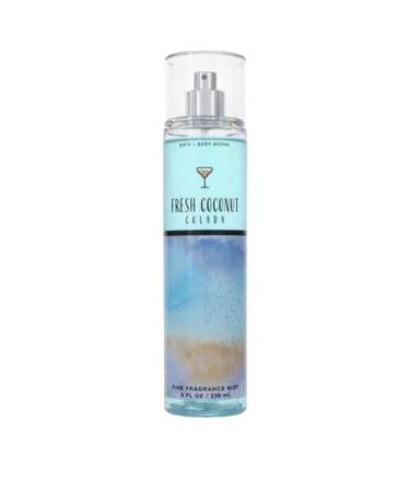 Bath & Body Works Fine Fragrance Body Spray Mist 8 oz (Fresh Coconut Colada) Fresh Coconut Colada 8 Fl Oz (Pack of 1)