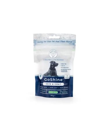 Blue Pet Co - GoShine Skin & Coat Health Supplement for Dogs - Promotes Healthy Skin Shiny Coat & Hair Growth - Enriched with Unique Seaweed Complexes - With Peanut Butter - 30 Chews Peanut Butter 30 Chews