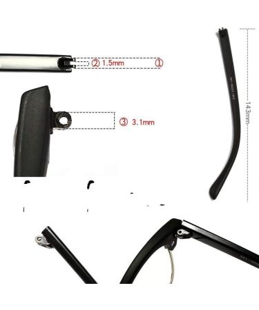 KaTiak Black Plastic Replacement Glasses Legs - 1 Pair of Durable Temples for Glasses - Buy Online on GoSupps.com