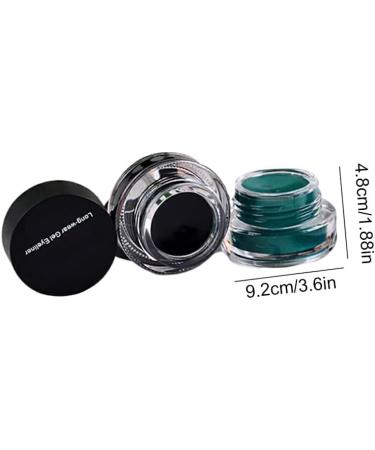 twcrvil 2 Bottles Smudge-Proof Gel Eyeliners Quick-Dry Eyeline Cream Photography Girls Eye Cosmetics Accessories Anniversary Gifts Black Green - Buy Online on GoSupps.com