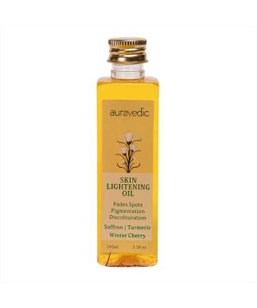 Auravedic Skin Lightening Oil with Saffron  Turmeric and Winter Cherry  100 ml - Buy Online on GoSupps.com