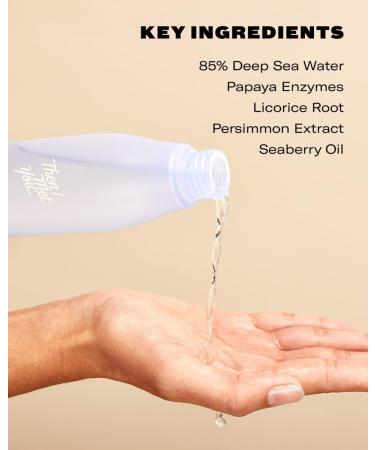 Then I Met You Living Sea Cleansing Tonic - Vegan Face Toner & Makeup Remover with Deep Sea Water Papaya Enzymes & Licorice Root - 6.08 oz | Clean Skincare - Buy Online on GoSupps.com