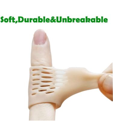 Breathable Gel Finger Cots (14 PCS) for Eczema, Wounds, Arthritis - Beige - Buy Online on GoSupps.com