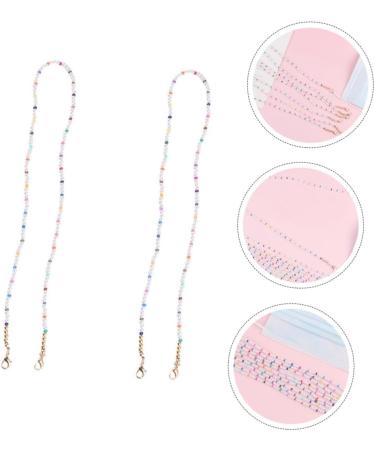 FOMIYES 2pcs Mask Glasses Hanging Chain | Shot Glasses Child Neck Metal Beads | International Shipping Available - Buy Online on GoSupps.com