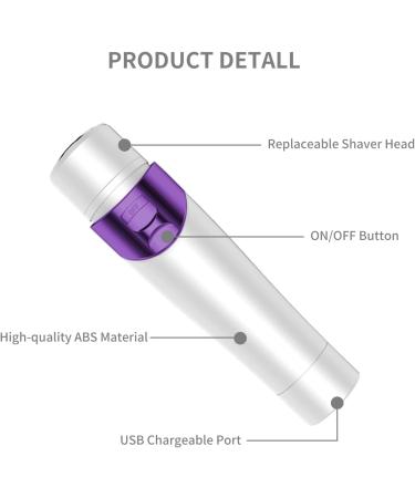 VERY ETERNITY 4 in 1 Lady Shaver Kit | USB Rechargeable Women's Shaver Set | Multi-Functional Facial, Nose, Eyebrow, Body, Bikini Trimmer | Purple - Buy Online on GoSupps.com
