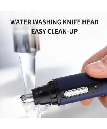 Buy USB Rechargeable Ear & Nose Hair Trimmer for Men & Women - Waterproof Professional Stainless Steel Clipper (Blue - Buy Online on GoSupps.com