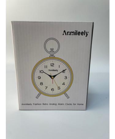 Tenock Retro Alarm Clock - Silent Loud for Deep Sleepers Night Light & Snooze Battery Operated Radiation-Free Yellow - Ideal for Bedroom & Living Room - Buy Online on GoSupps.com