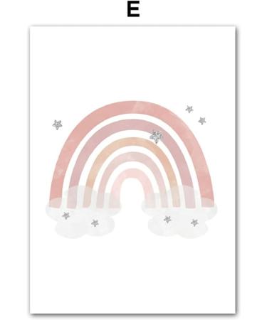 Exquleg 3 Set Nursery Wall Art Posters - Rainbow Sun Cloud Flowers & Butterflies - Boho Baby Room D cor (DIN A4) for Girls & Boys - Buy Online on GoSupps.com