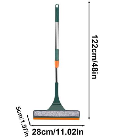 Window Glass Wiper | Adjustable Length Mirror Cleaner Tool | Window Cleaning Tool Reusable Glass Washing Equipment with Extension Handle Window Shower Cleaning Tool for Mirror Green - Buy Online on GoSupps.com