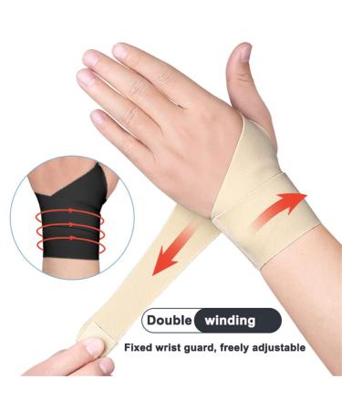 Ultra Thin Wrist Thumb Support Braces - Compression Gloves for Pain Relief | Adjustable Sports Thumb Bandage for Carpal Tunnel Arthritis & Tendonitis - Black - Buy Online on GoSupps.com