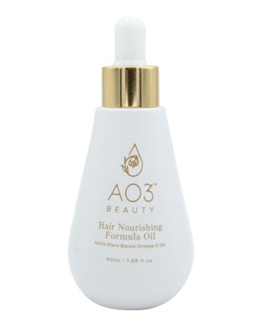 AO3 Beauty Hair Oil for Dry Damaged Hair and Growth - Omega 3 Nourishing Formula Oil for Hair Growth - Plant Based Hair Oils - Multi-Benefit Oil Provides Shine & Silkiness 1.69 fl oz