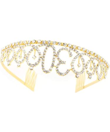 Lurrose 21st Birthday Crystal Crown | Rhinestone Tiara Headband for Wedding & Party Decor (Golden Size 7) - Buy Online on GoSupps.com
