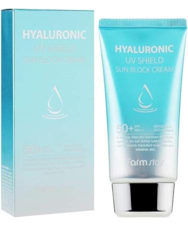 Farm Stay FARMSTAY_Hyaluronic UV Shield Sun Block Cream SPF50+ creamy sun blocker 70g - Buy Online on GoSupps.com