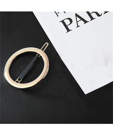 yangzerang Circle Hair Clip Minimalist Hair Clip for Women Girls Barrette Hollow Round Gold Tone Hair Clamp French Style Hairpin Geometry Metal Hair Accessories - Buy Online on GoSupps.com