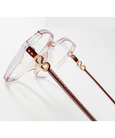 Qinzhenz Anti-Blue Light Reading Glasses | Oversized Glare-Free Computer Glasses for Men & Women | Cute & Stylish Transparent Design | +350 Flat Light Mirror - Buy Online on GoSupps.com