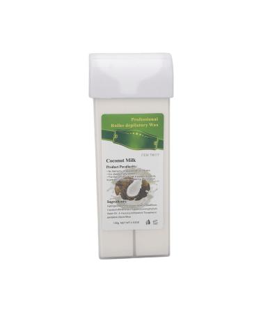 Roll-on-wachs fulfille depilatory agent for men and women Safe mild hair removal guard cartridge for face eyebrow armpits poor breast (coconut milk white)