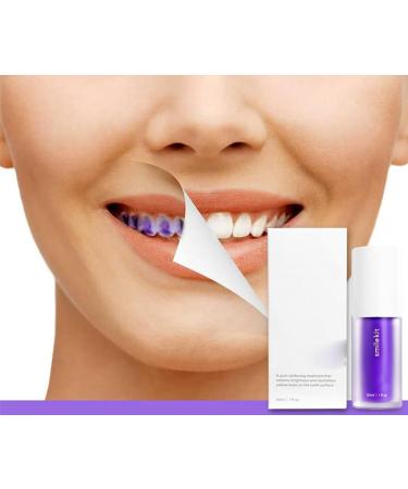 Purple Toothpaste for Teeth Whitening - 30/90ml | Yellow Stain Removal & Sensitive Teeth Kit (3PCs) - Buy Online on GoSupps.com