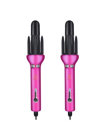 360 Two Way Rotating Professional Hair Curling Iron Curler - Heatless Hair Curler | Curling Wand | Look Extremely VIP 360 Airflow Styler Curling Iron (Pink)