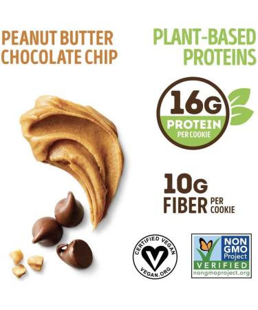 Lenny & Larry's The Complete Cookie Peanut Butter Chocolate Chip 16g Plant Protein Certified Vegan Non-GMO 4 Ounce Cookie (Pack of 12) - Buy Online on GoSupps.com