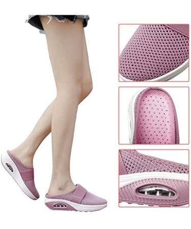 Hopomart Women's Air Cushion Slip-On Walking Shoes - Orthopedic Diabetic Slippers with Arch Support - Size 9.5, Black - Buy Online on GoSupps.com