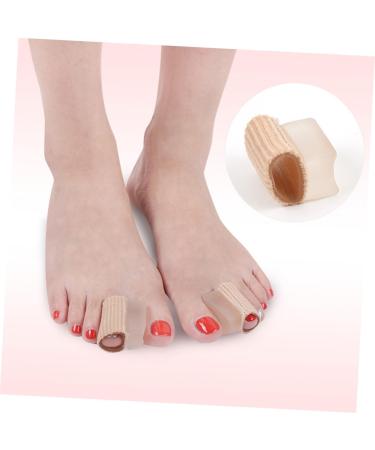 Hemoton Silicone Gel Toe Separator Caps - 1 Pair Beige - Toe Protector Spacers for Toe Alignment and Pain Relief - 2pcs - Buy Online on GoSupps.com