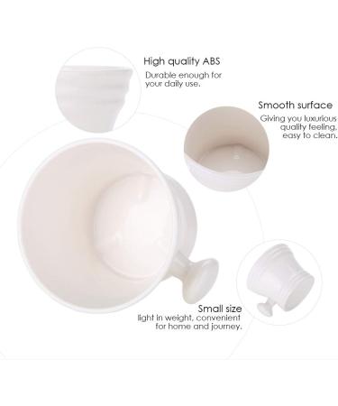  Shaving Bowl Foam ABS Bowl Cup Mug Tool Cream Bowl Smooth Foam Shaving Cream Bowl Shaving Bowl Durable Plastic Shaving Bowl Man Barber Salon Use(White) - Buy Online on GoSupps.com