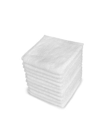 Pacific Linens Soft washcloths for face Hand Fingertip Towels 12 Pack 100% Cotton White 12x12 inch for Kids wash Cloths for Body and face 12 Pack Sets - Buy Online on GoSupps.com