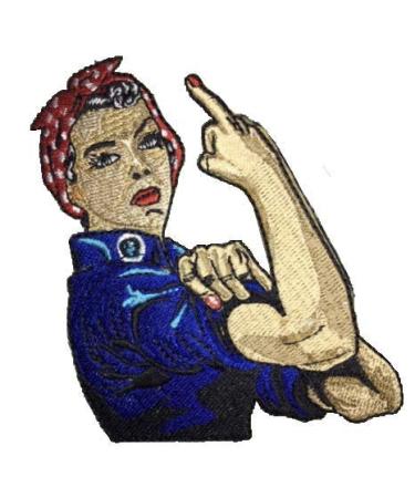 Crude Rosie The Riveter - Embroidered Morale Patch