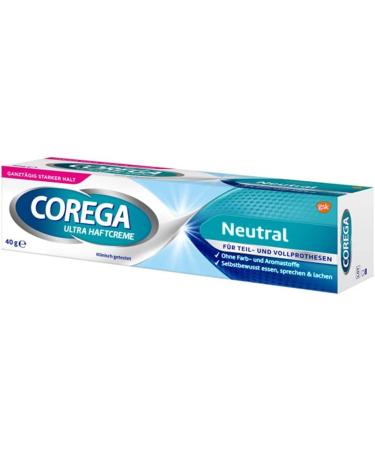 COREGA Ultra Adhesive Cream - Tasteless 40g | Strong Hold for Dentures - International Shipping Available - Buy Online on GoSupps.com