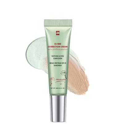 EONFAVE CC Cream Red Correct CC cream against redness with Centella Asiatica Korean Make Up Fondation with SPF 25 Full Cover Concealer with soothing effect for naturally even skin types