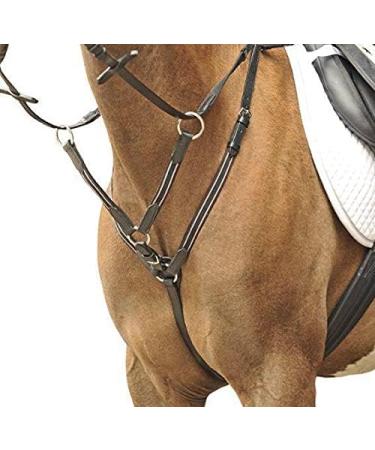 Buy HKM Breastplate with Martingale - Silver Brown Fittings - International Shipping Available - Buy Online on GoSupps.com