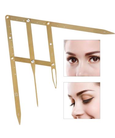 Stainless Steel Eyebrow Measurement Sliding Ruler - Durable Eyebrow Shaping Tool (Gold) - Buy Online on GoSupps.com